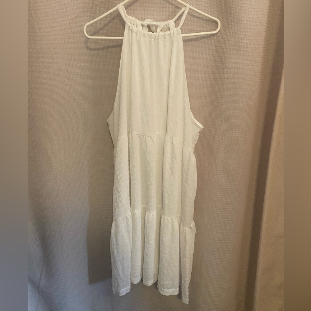 White tiered dress
